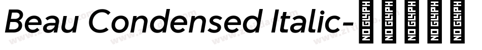 Beau Condensed Italic字体转换